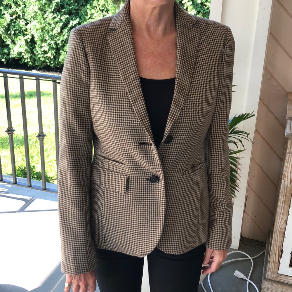 Brooks Brothers brown Houndstooth blazer